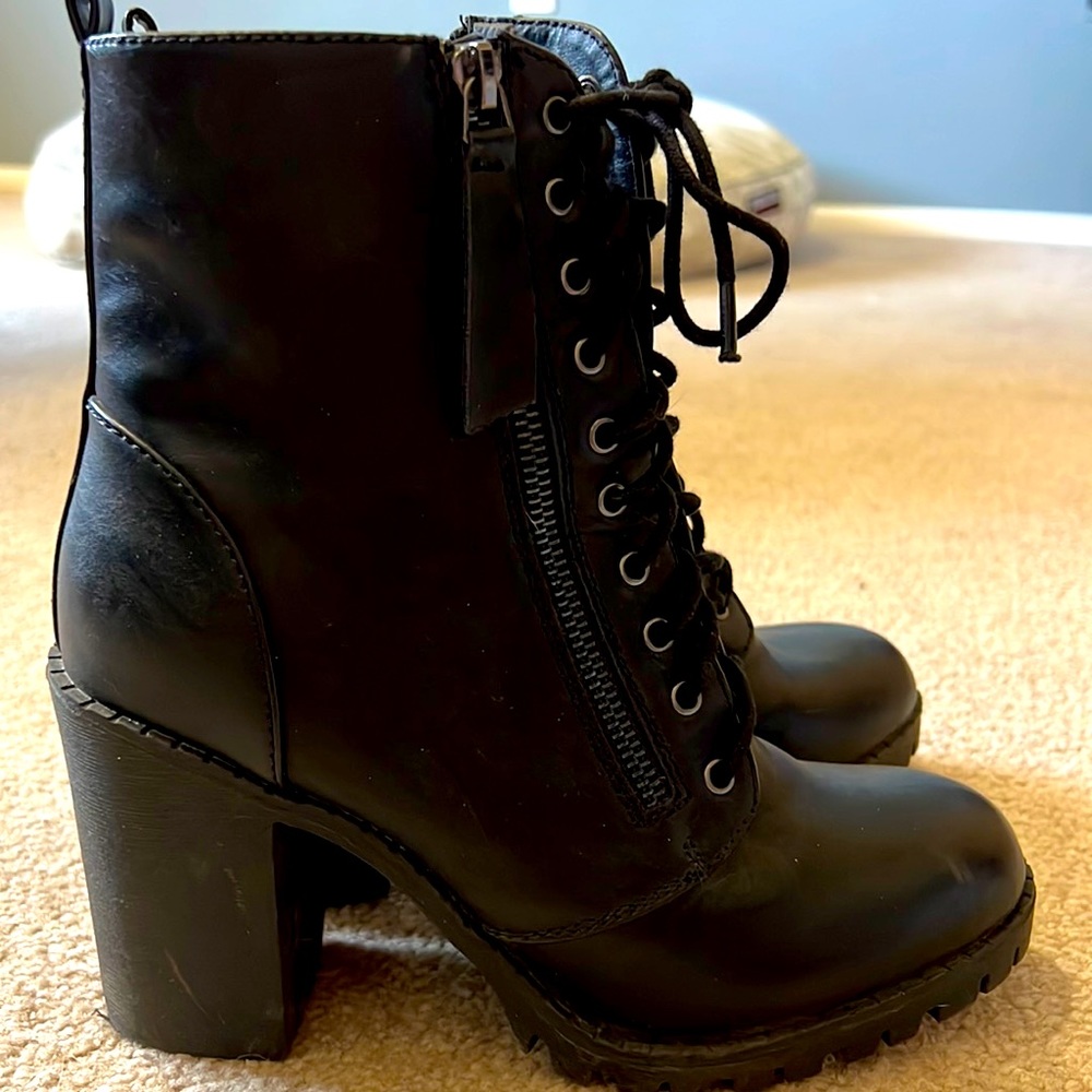 Leather Combat Boots
